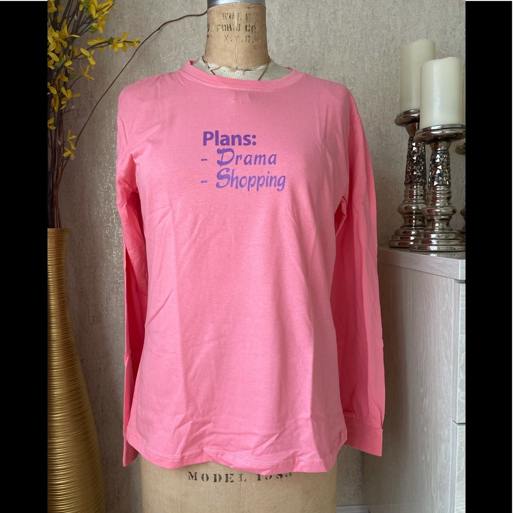Pink cotton sweater size L, NWT